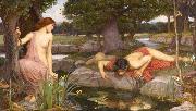 John William Waterhouse E-cho and Narcissus (mk41) Sweden oil painting reproduction